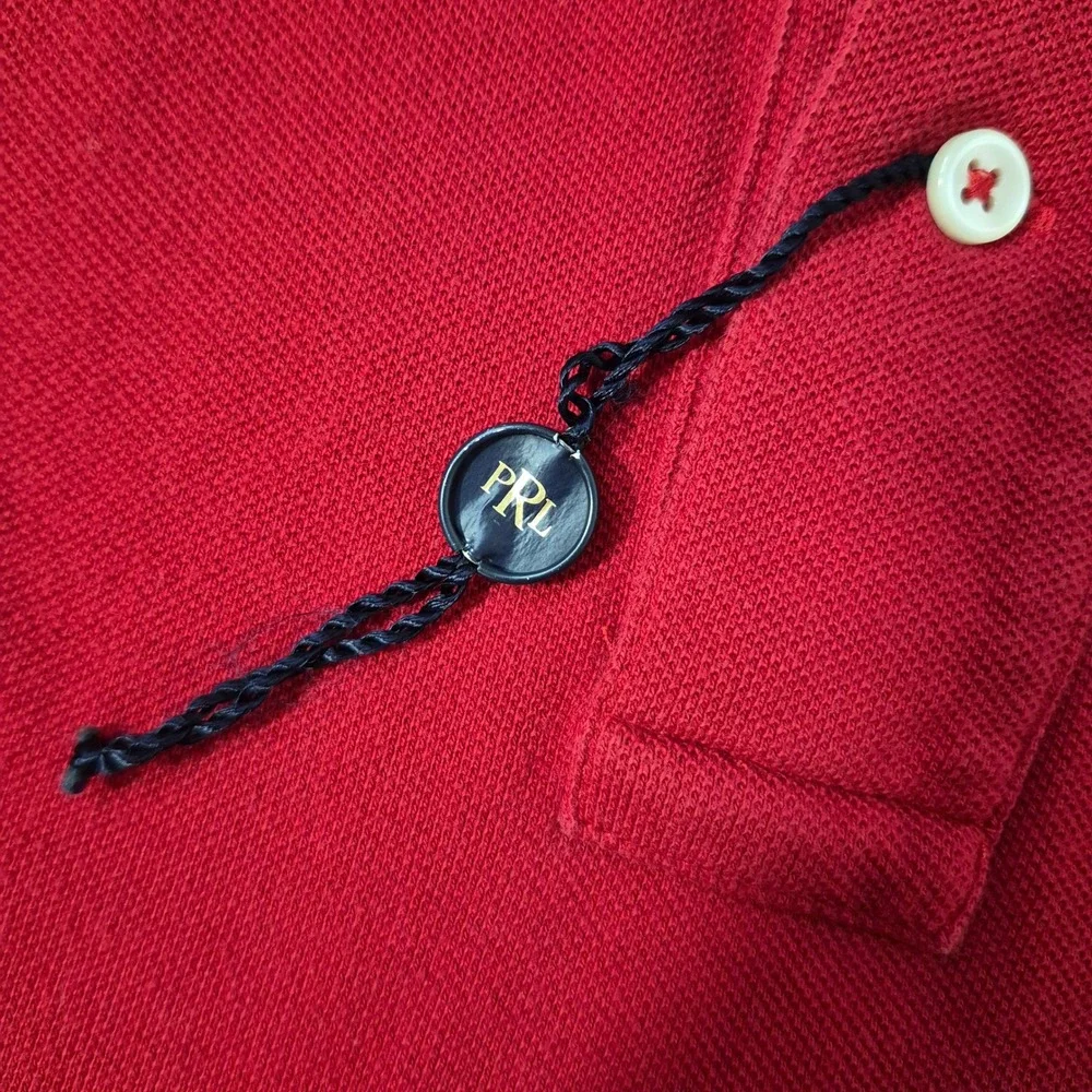 Polo Ralph Lauren Polo Shirt Mens XL Red Long Sleeve Pique Cotton Pony NWOT FLAW